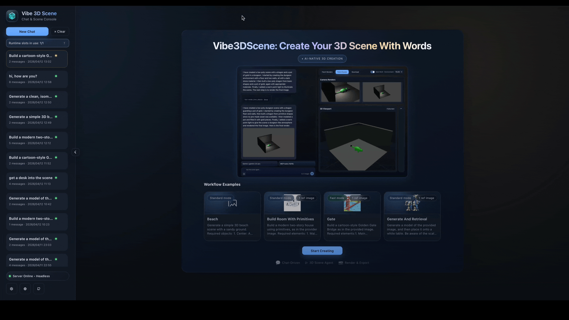 Animated Golden Gate scene demo